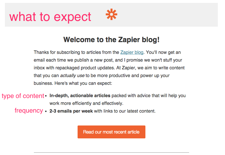 exemples emails relance bienvenue zapier blog