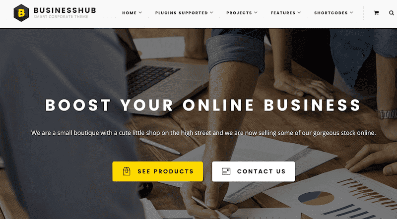 theme wordpress creer site ecommerce businesshub