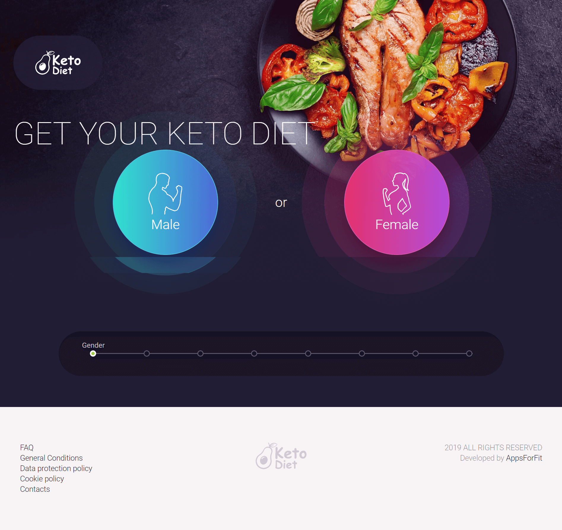 landing page exemple keto diet