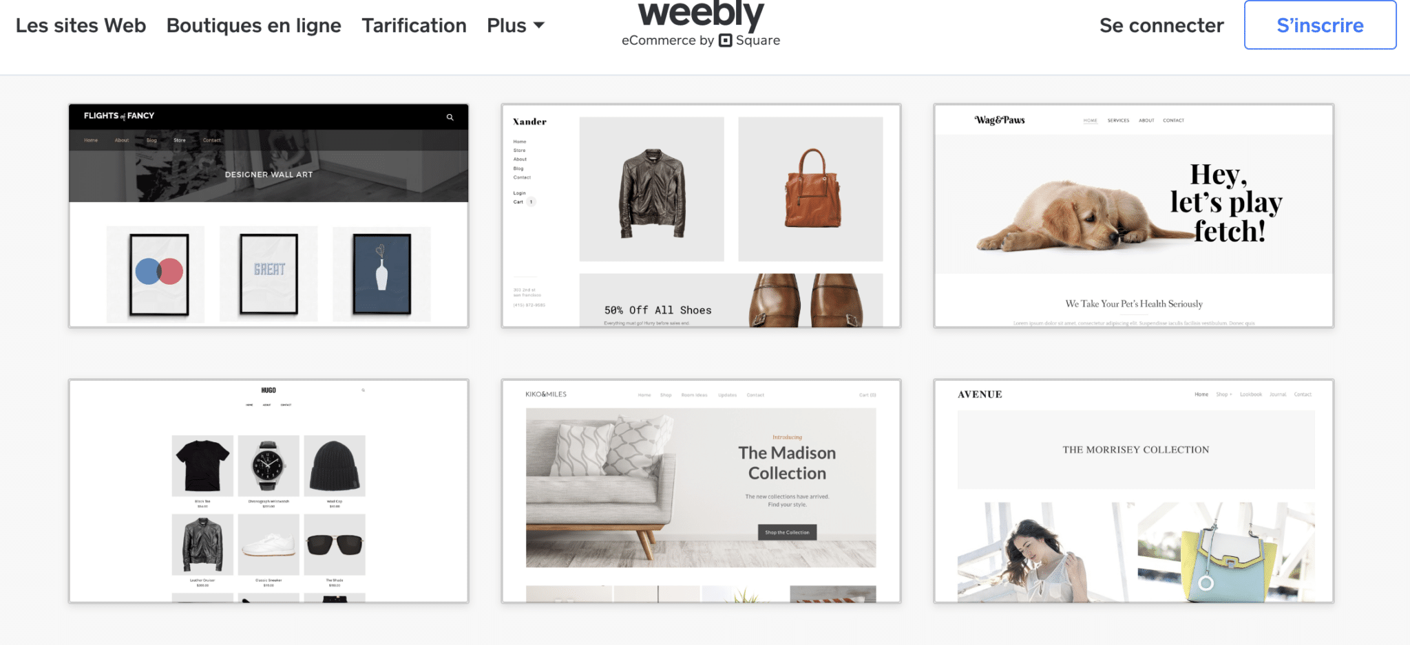 Weebly templates ecommerce
