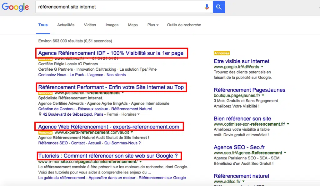 facteurs SEO referencement importants title