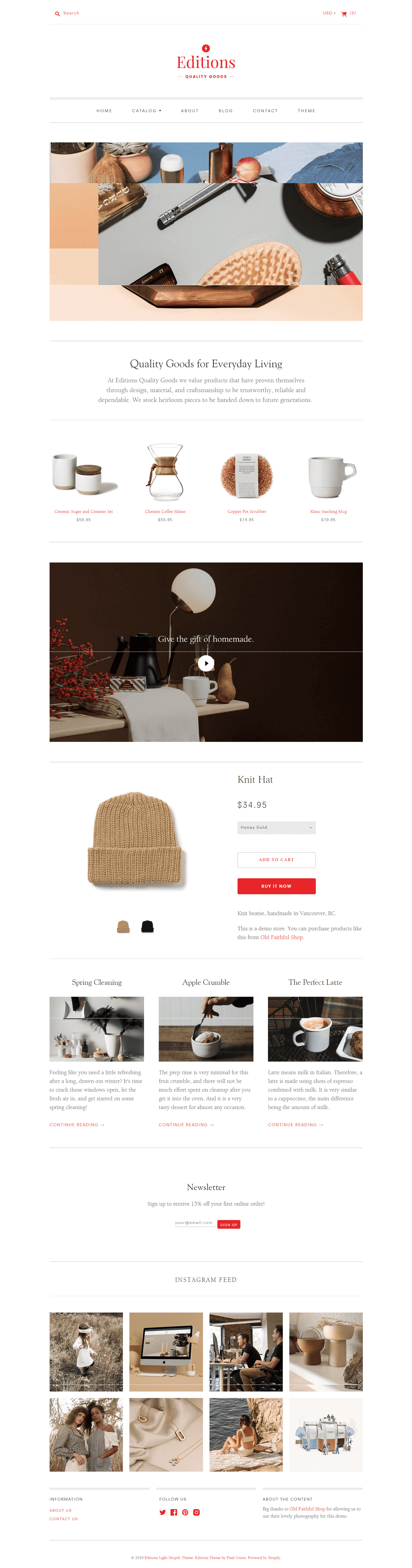 shopify themes editions