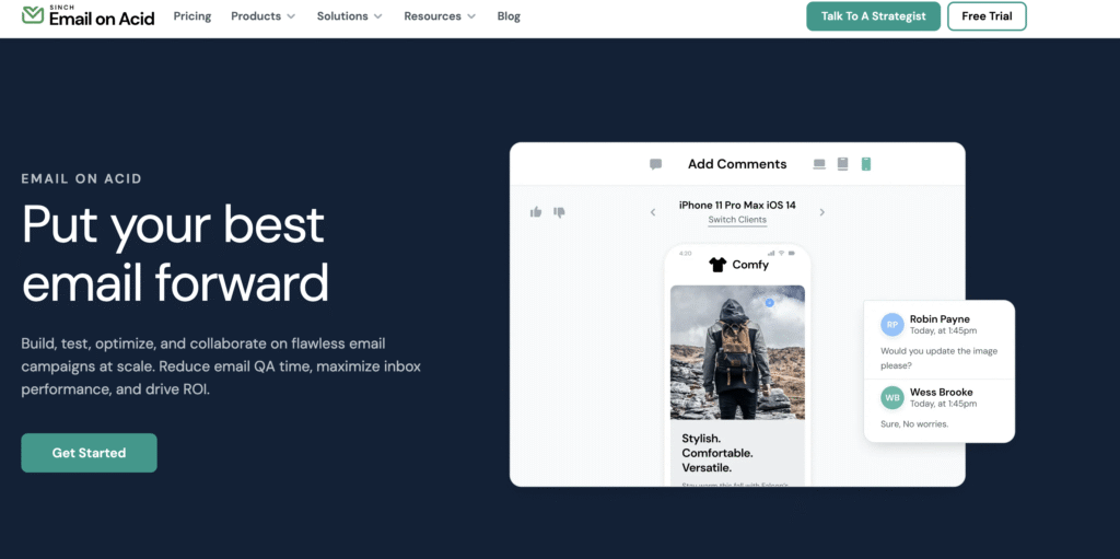 Site Email on Acid pour optimiser campagnes email.