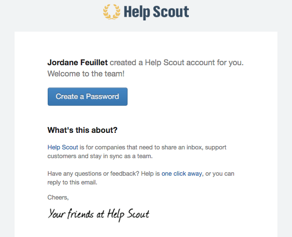 exemples emails relance bienvenue helpscout