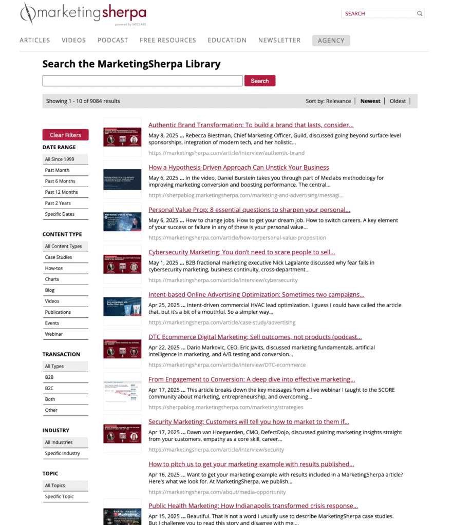 meilleurs blogs email marketing marketing sherpa