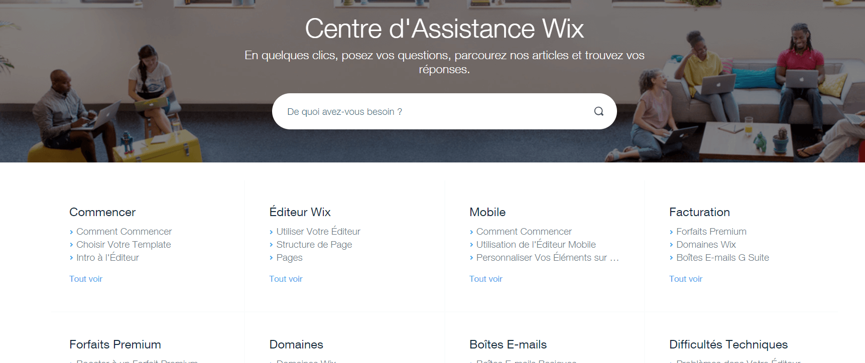 wix centre assistance