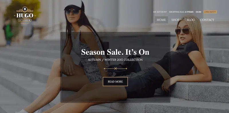 theme wordpress creer site ecommerce hugo