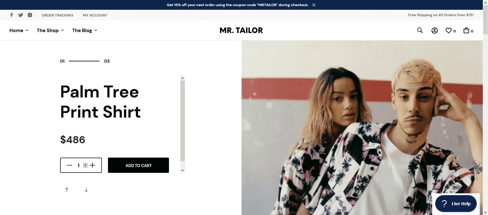 theme wordpress creer site ecommerce mr tailor