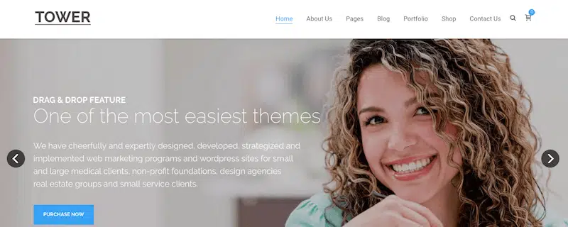 theme wordpress creer site ecommerce tower