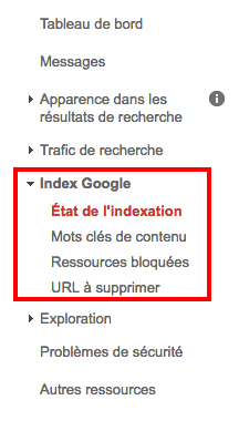 google search console index google