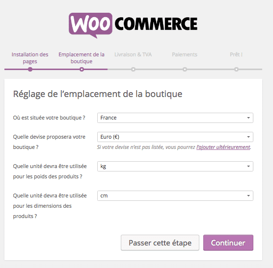 creer site woocommerce assistant emplacement boutique