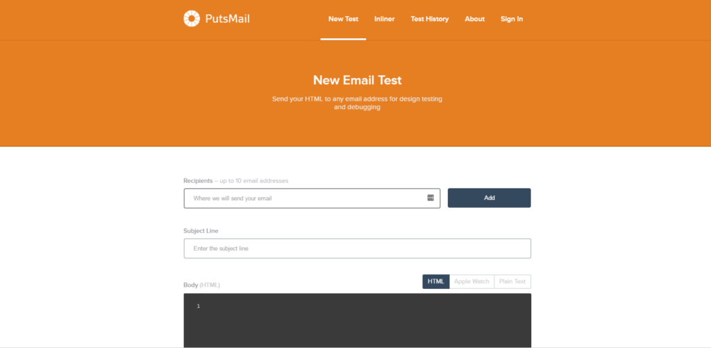putsmail - new test