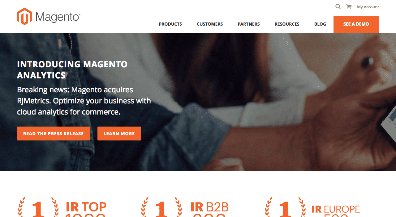 magento page accueil