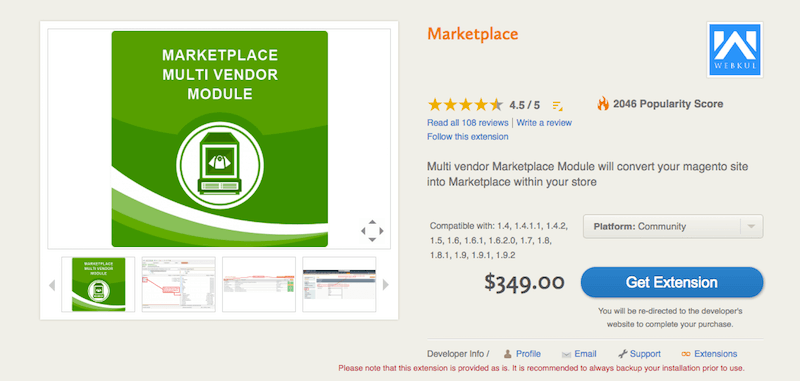 marketplace ecommerce comparaison magento