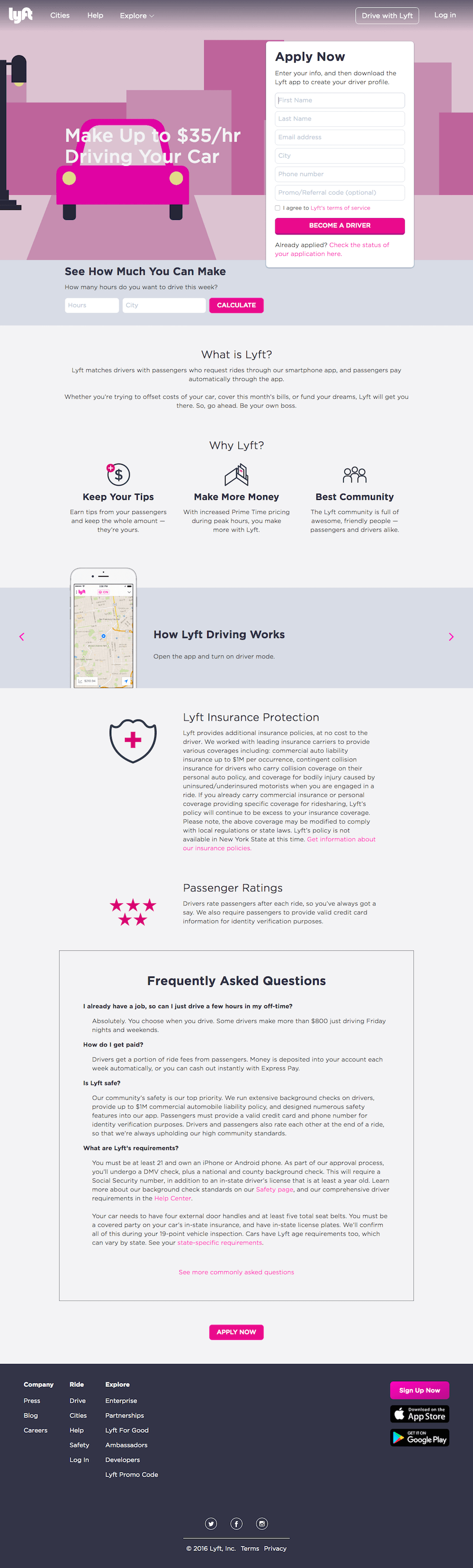 audit landing page exemple analyse lyft