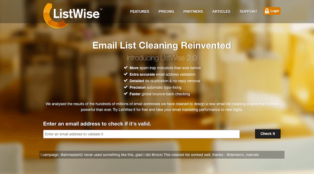 nettoyer liste adresse email outils listwise