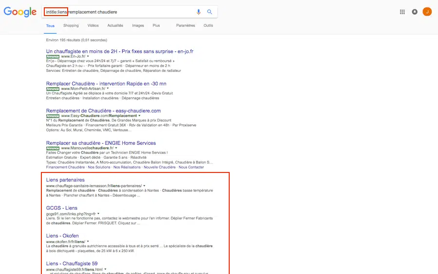 generer backlinks liens casses commandes google