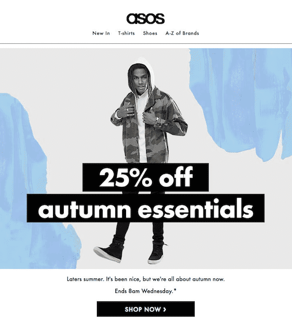largeur taille emailings newsletter asos