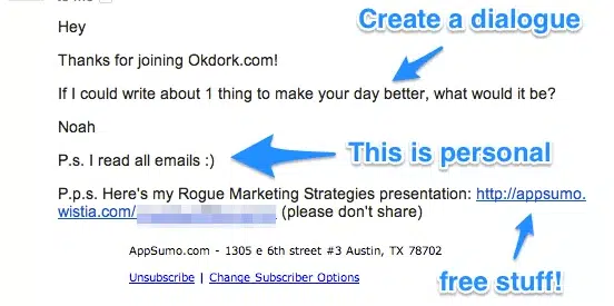 exemples emails transactionnels bienvenue okdork