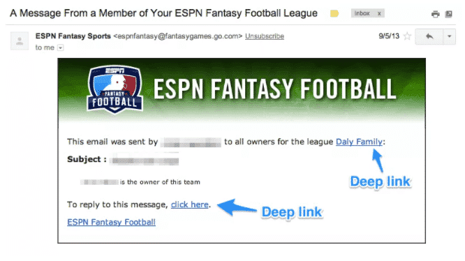 exemples emails notification espn
