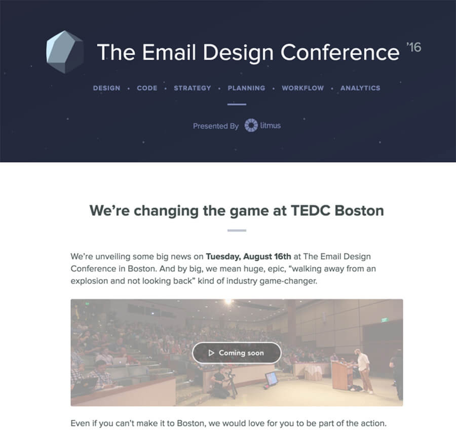 integration email html email design conference