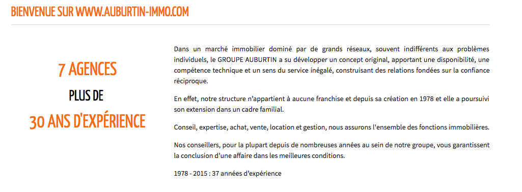 creer site web agence immobiliere auburtin exemple