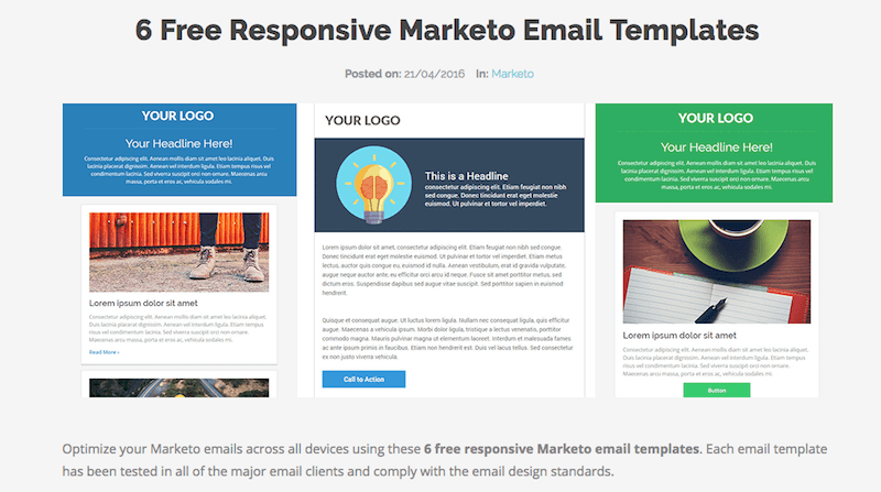 exemples templates emails gratuits templates for marketo