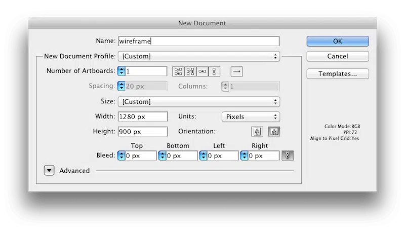guide complet wireframing configuration dimensions