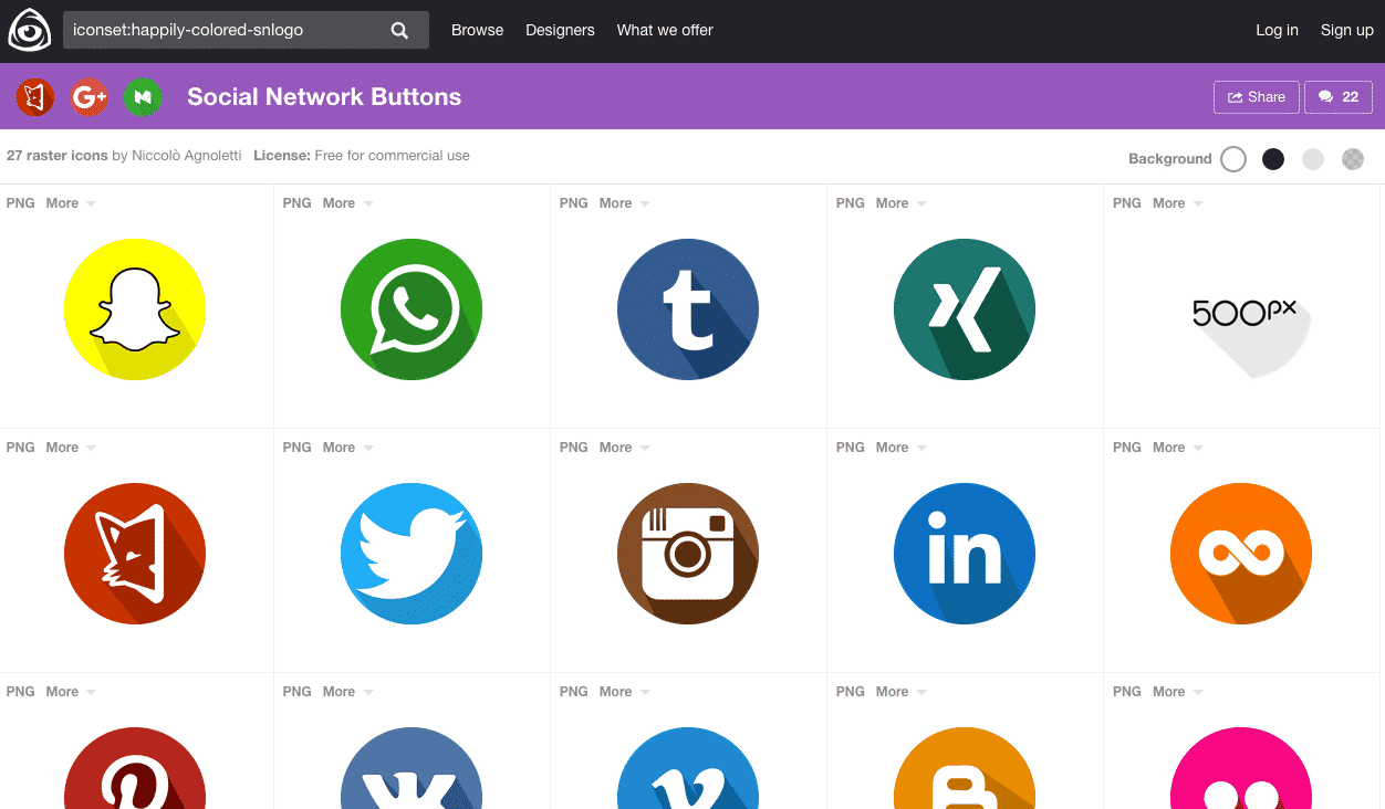 banque icone web gratuite social network buttons