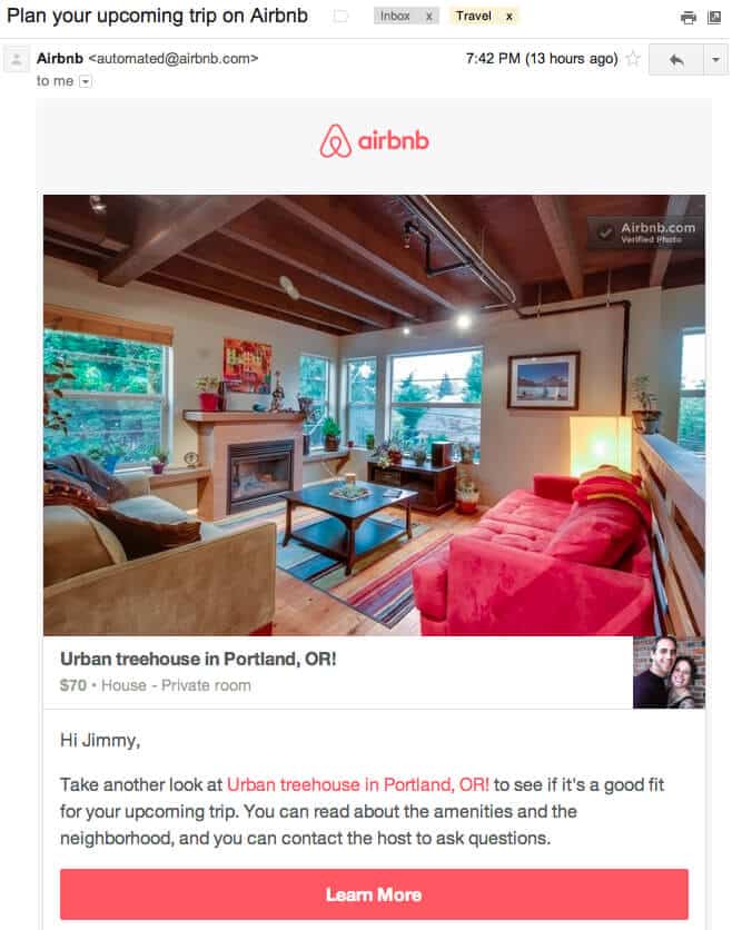 exemples marketing automation airbnb