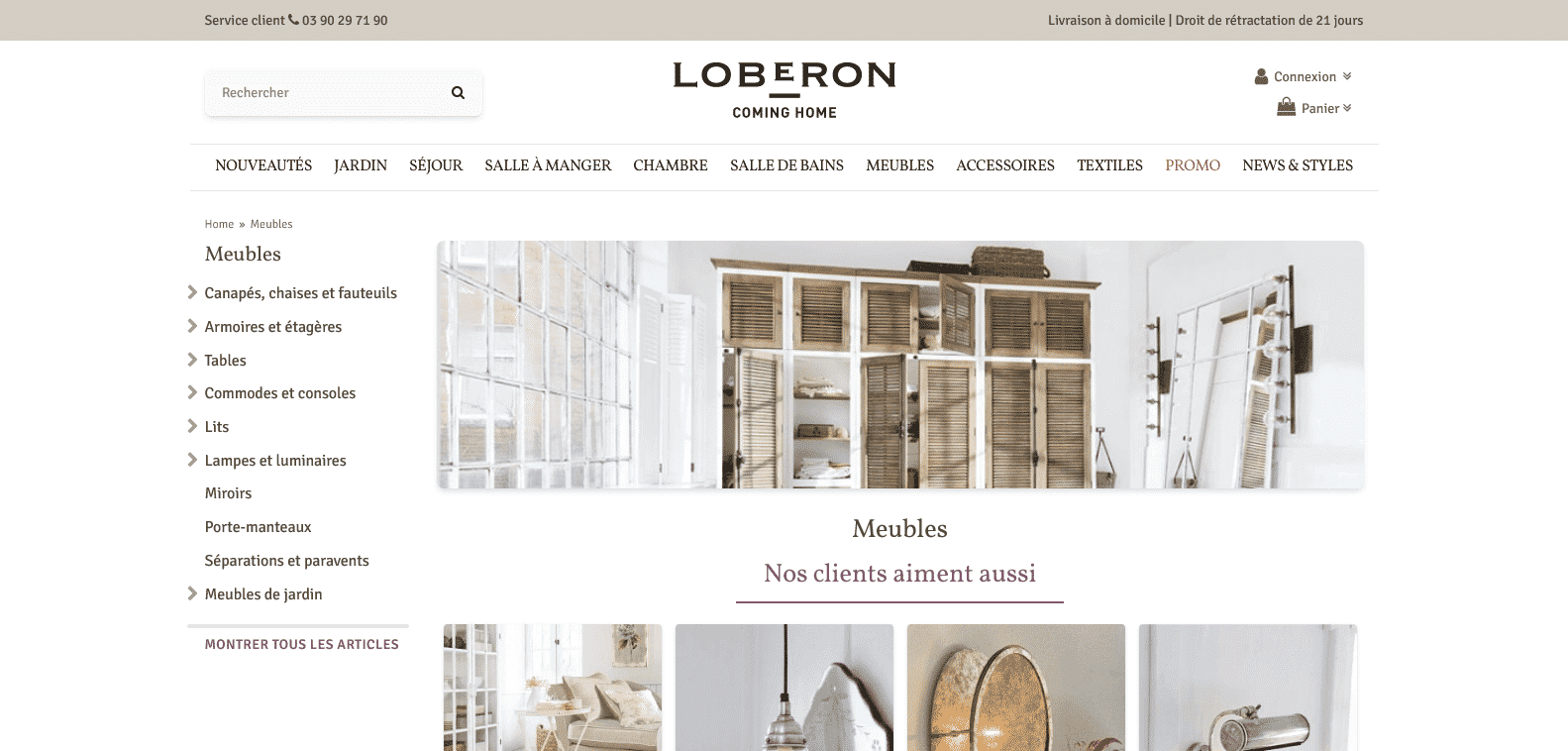 loberon meubles design ecommerce
