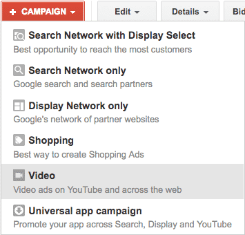 YouTube-Campaign-Drop-Down