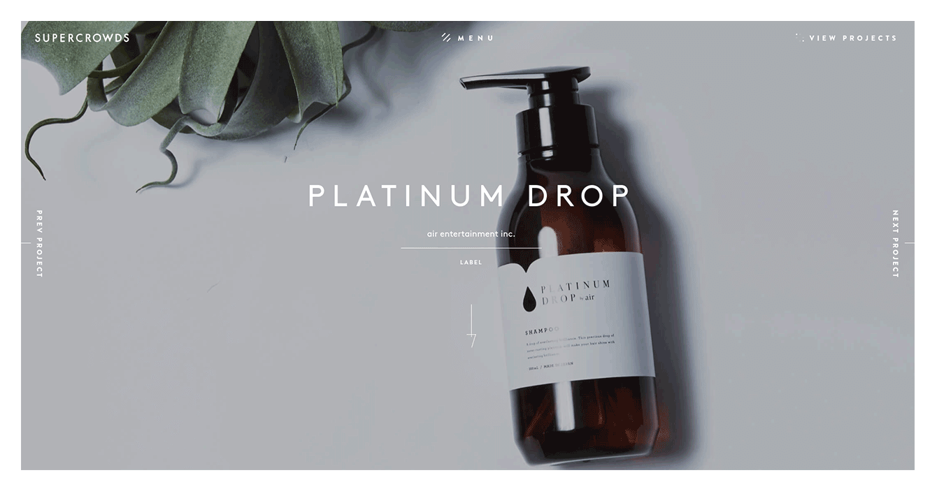 design minimaliste platinum drop