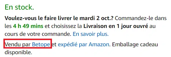 publicite amazon expediteur