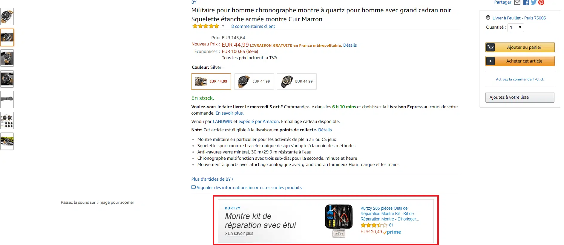 publicite amazon fiche produits