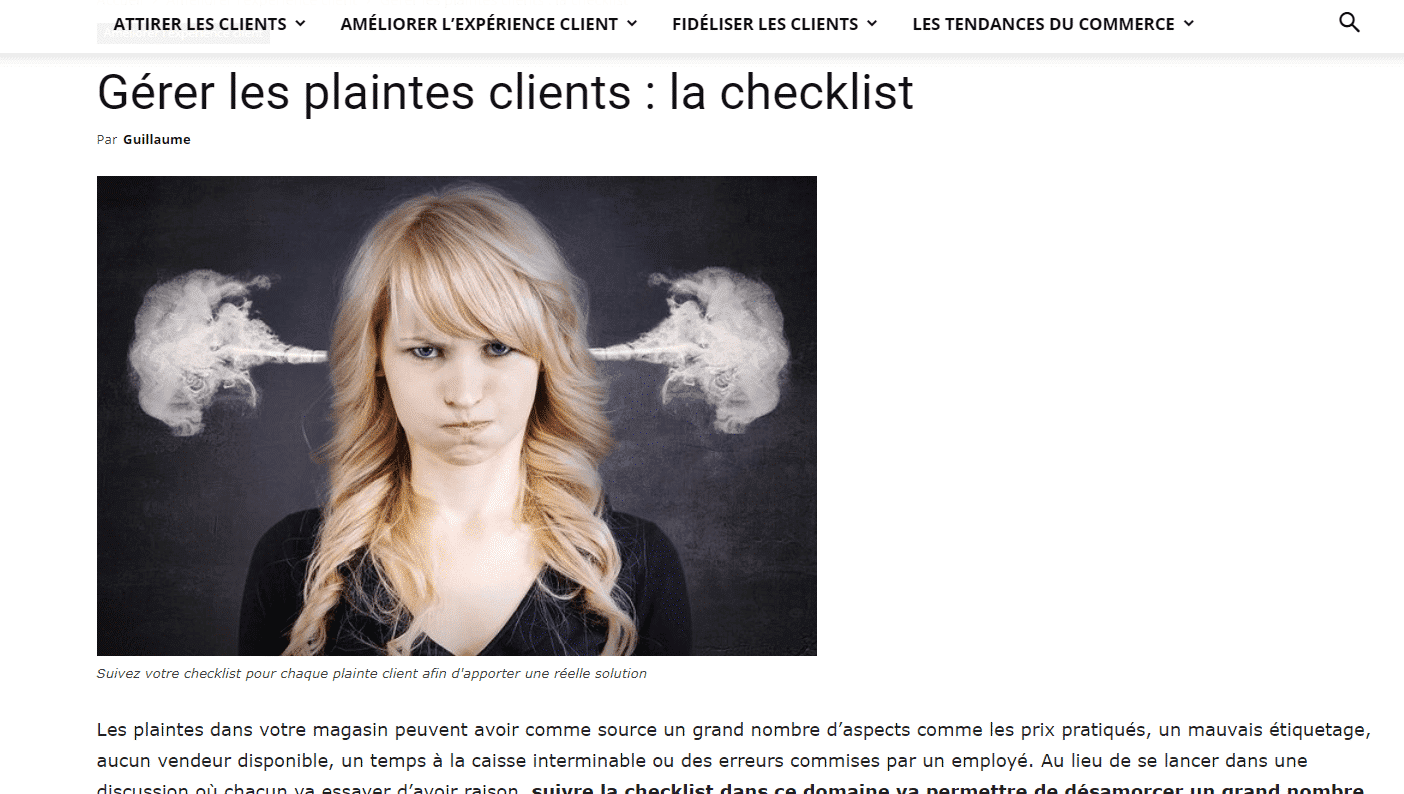 gerer plaintes clients
