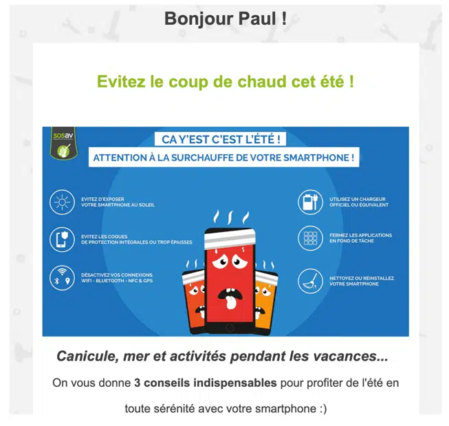 exemple design newsletter