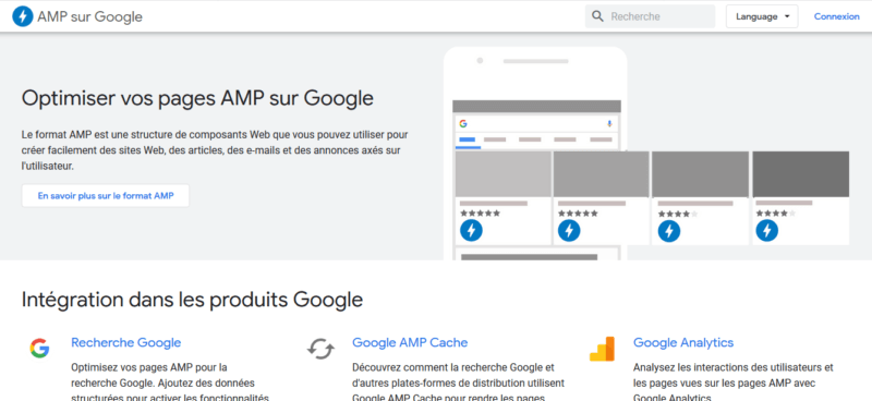 AMP google pour améliorer l'affichage d'un site web mobile
