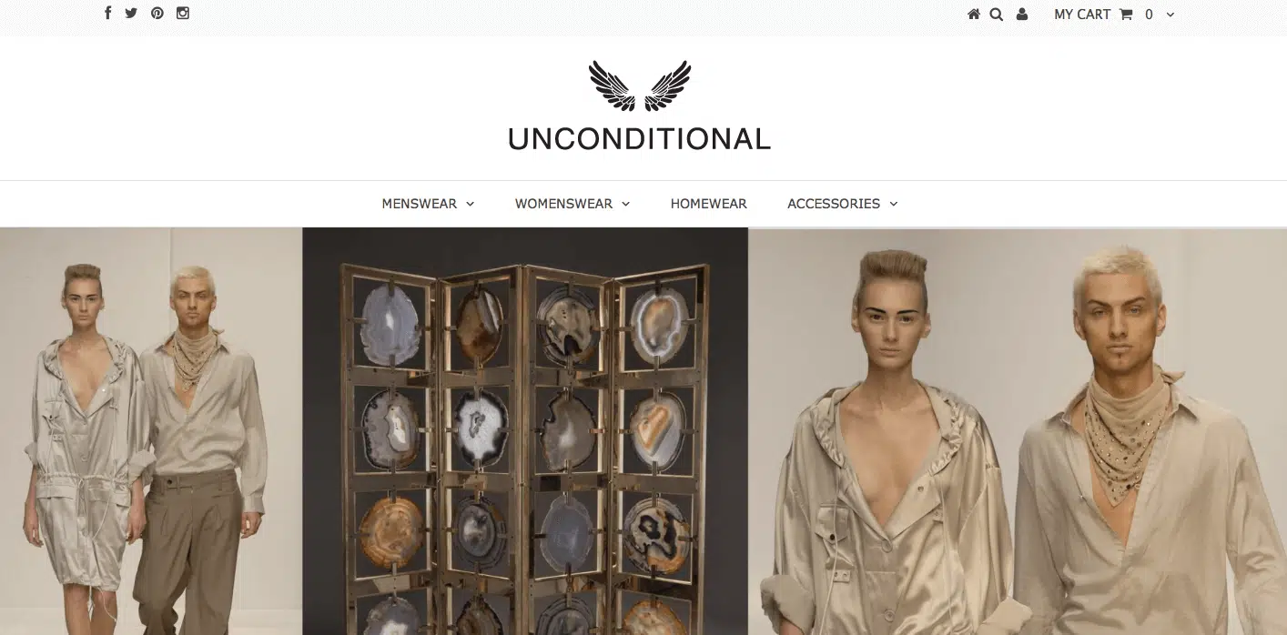 exemples sites shopify unconditional