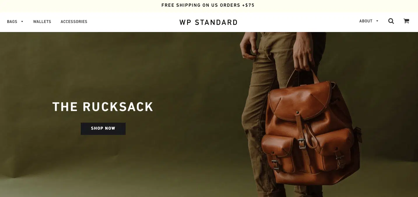 exemples sites shopify wp standard