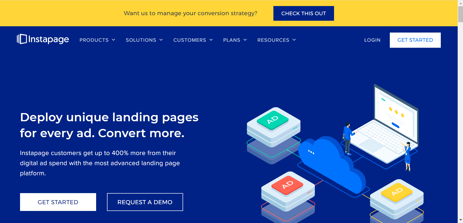 outils gratuits landing page Instapage