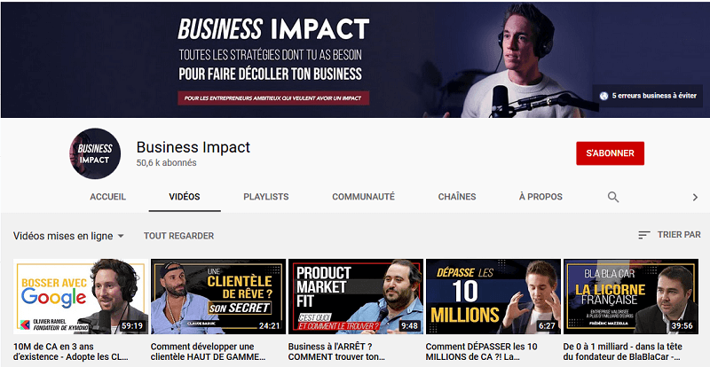 business impact youtube entrepreneuriat digital