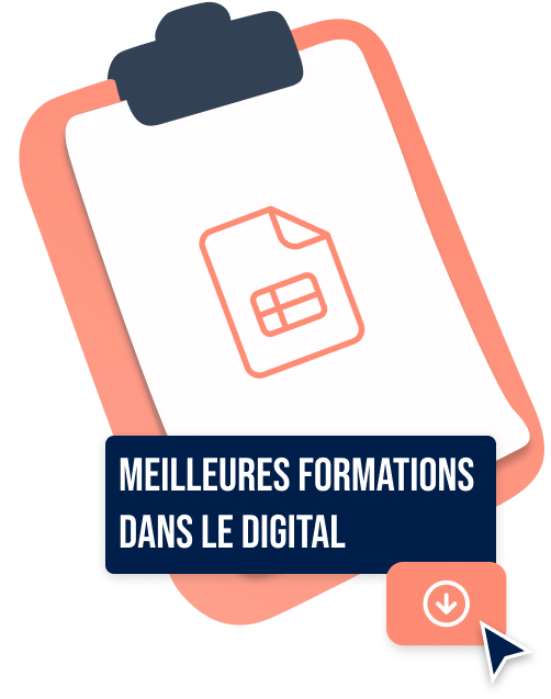 Tableau des meilleures formations dans le digital