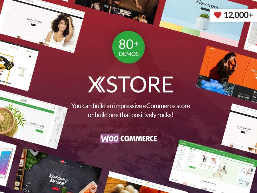 Bannière promotionnelle XSTORE pour boutiques WooCommerce.