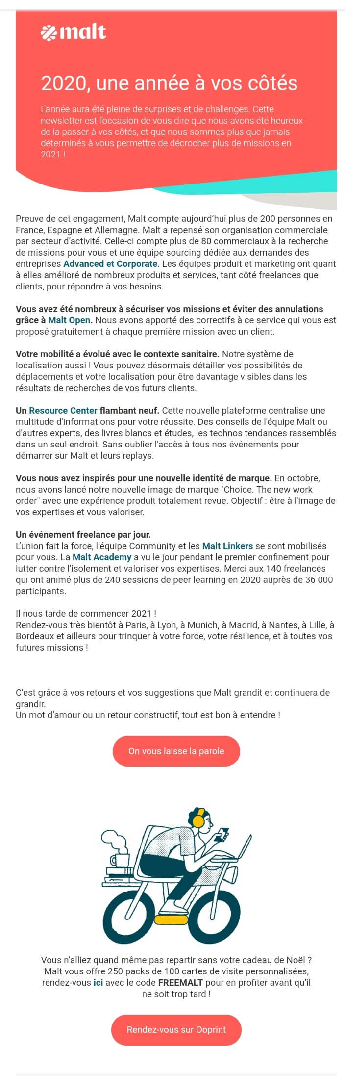 exemple campagne emailing MALT