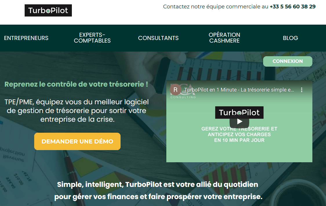 Page d'accueil TurboPilot