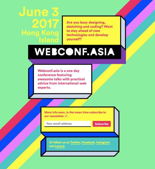 landing pages webconf asia