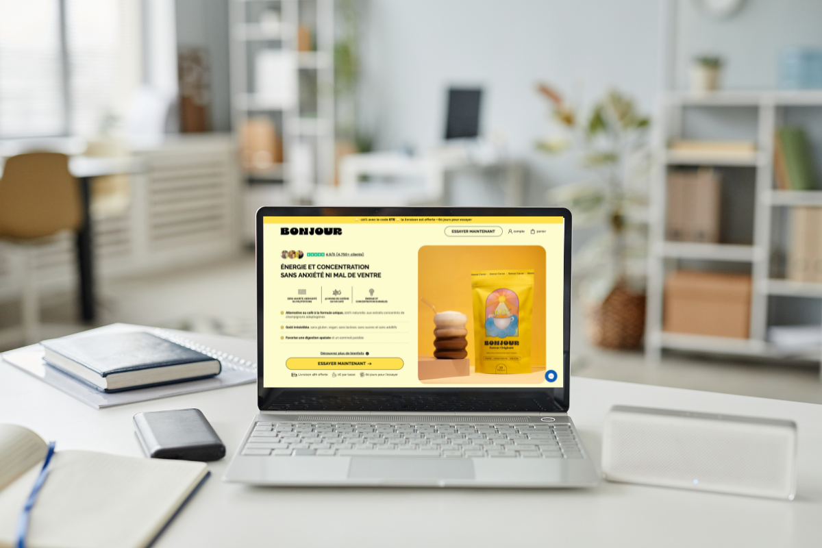 mockup bonjour exemple page accueil