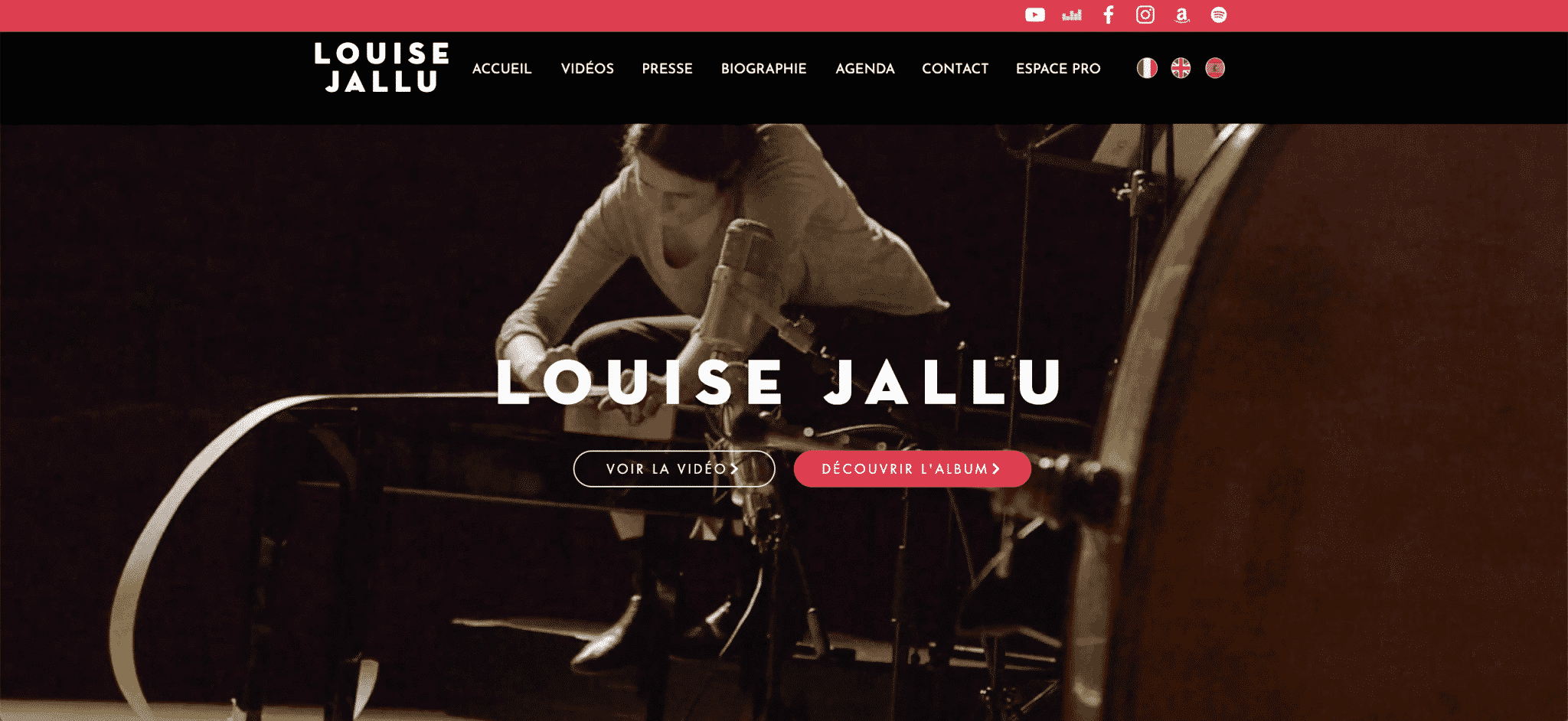 Louise Jallu exemples de sites portfolio Wix