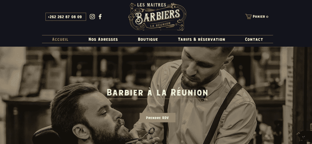 exemples inspirants de boutiques en ligne wix maitres barbiers